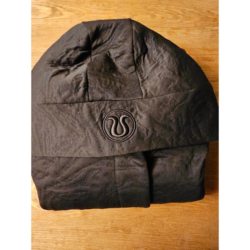 Lululemon Textured Jacquard Hooded Long Jacket Black XL/XXL LW3HDPS